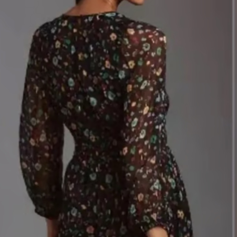 Anthropologie Floral Black romper